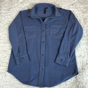 Mondetta Women's Long Sleeve, Snap Front, Fleece Shirt, Size Medium